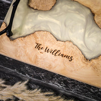 White Walnut Epoxy Resin Cheese Tray - image 11